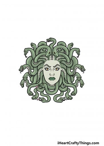 how to draw Medusa image
