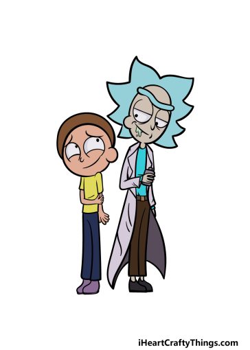 how to draw Rick and Morty image