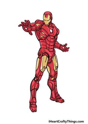 how to draw Iron Man image