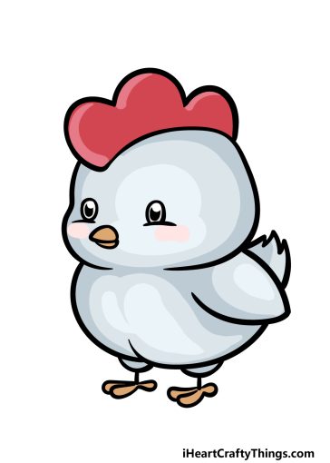 how to draw a Cute Chicken image