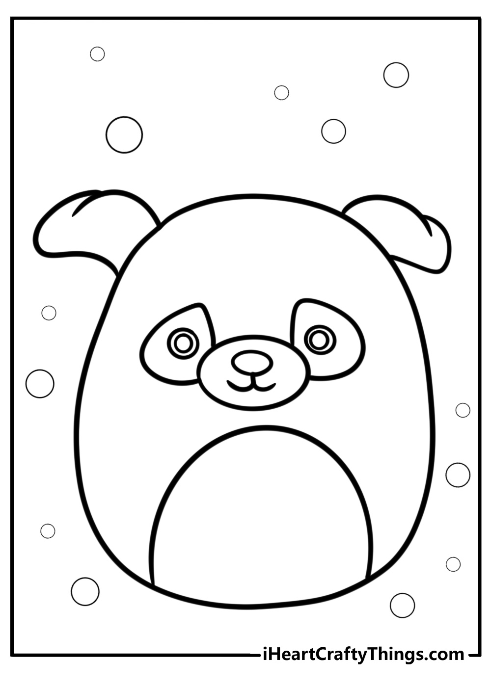 Prince the pug squishmallow royal fun coloring sheet