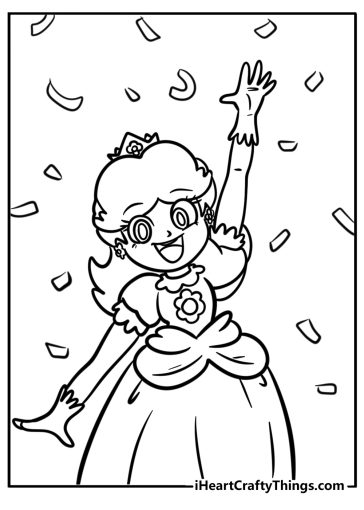 Princess Daisy coloring page