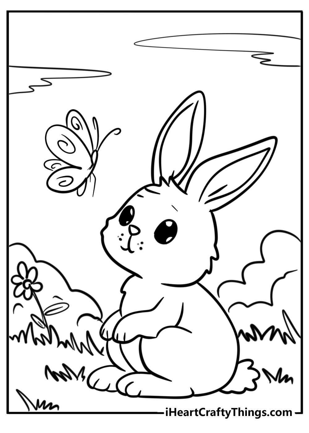Rabbits coloring pages