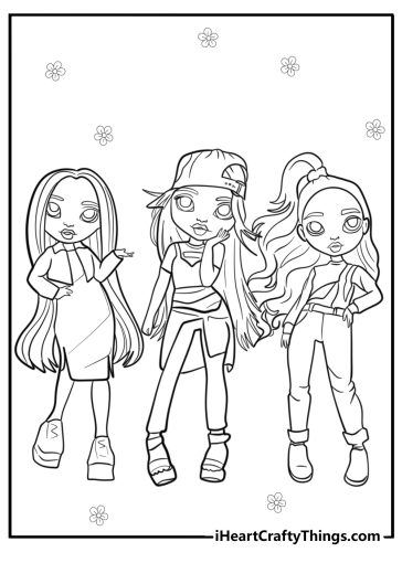 Rainbow high coloring pages