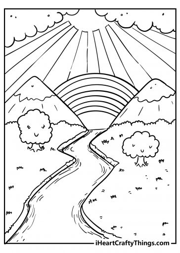 rainbow coloring book for kids free printable