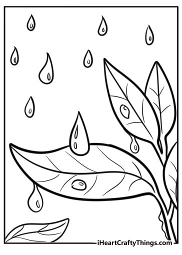 Rain coloring pages