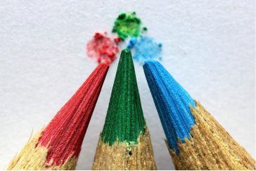 red and blue background