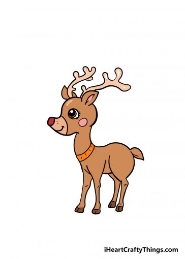 how to draw a reindeer image