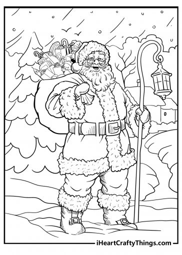 Santa coloring pages
