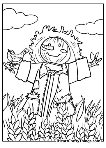 Scarecrow coloring pages