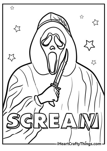 Scream coloring pages