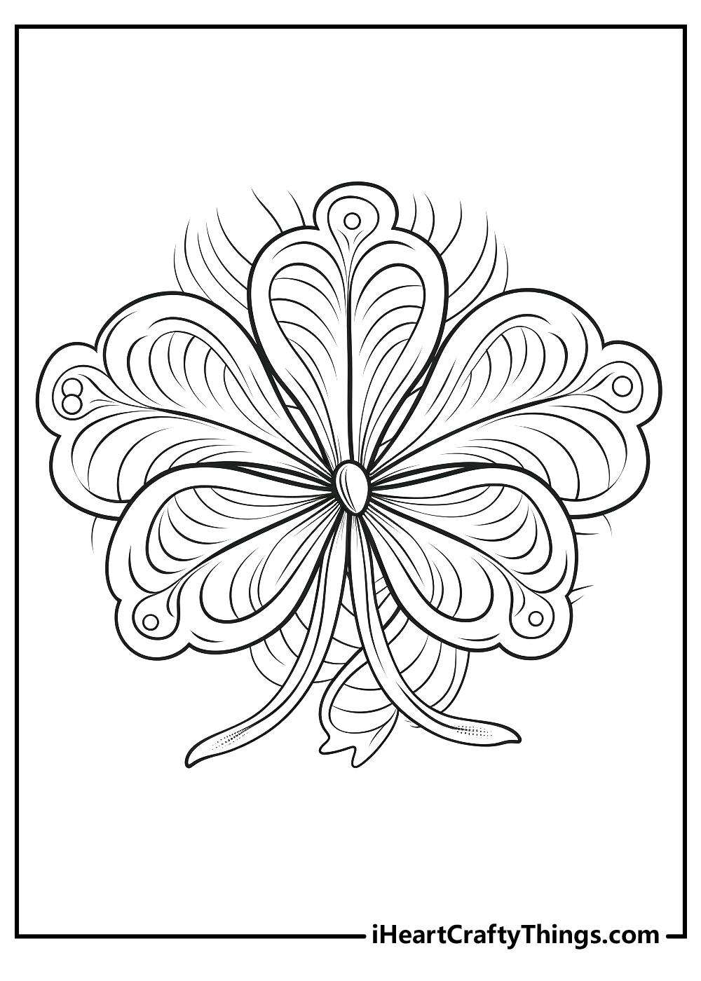 Original Shamrock Coloring Pages for kids
