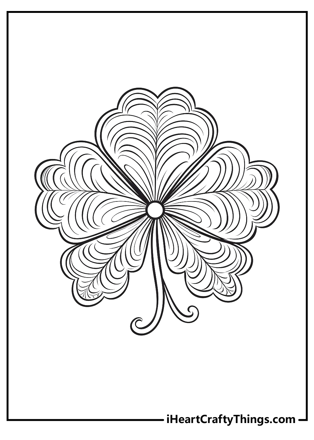 Shamrock Coloring Printable for kids