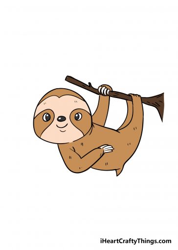 how to draw sloth image