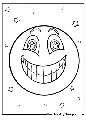Smiley face coloring pages