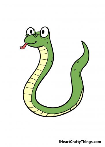 how to draw snake image