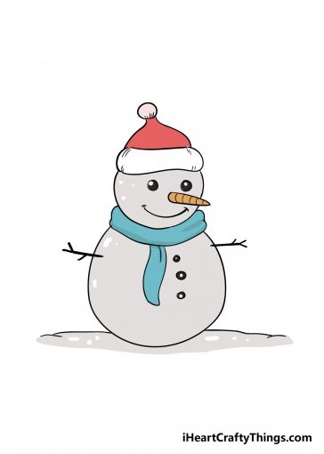 how to draw snowman image