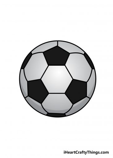 how to draw soccer ball image
