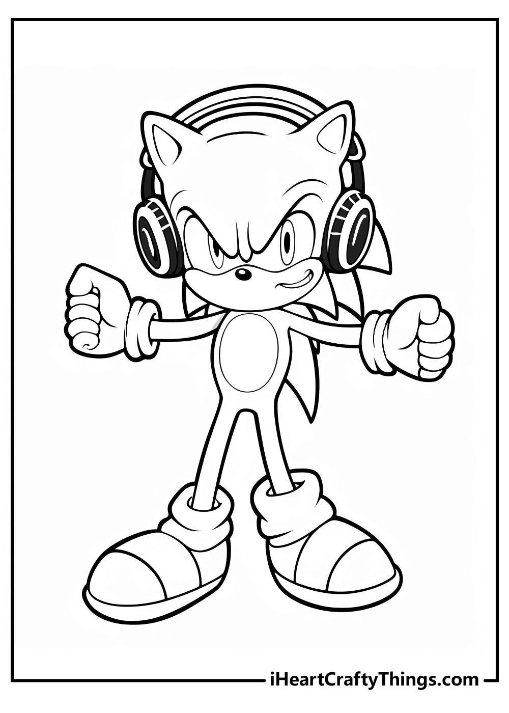 Free Sonic coloring pages for kids