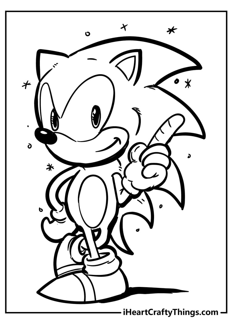 Sonic the hedgehog coloring page