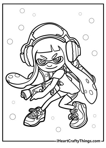 Splatoon coloring pages
