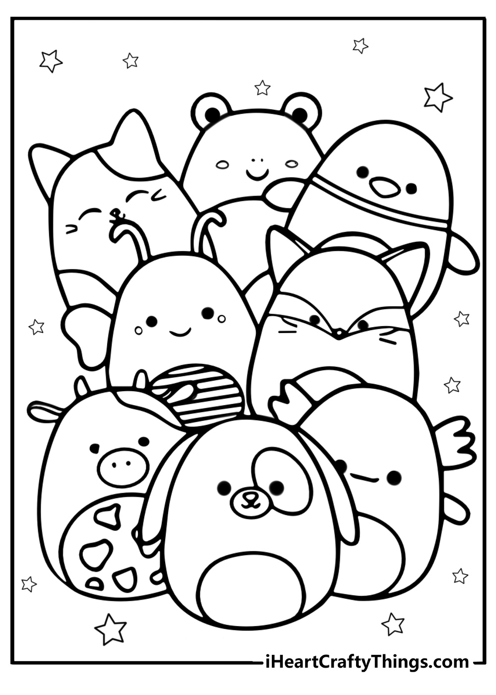 Squishmallow coloring pages
