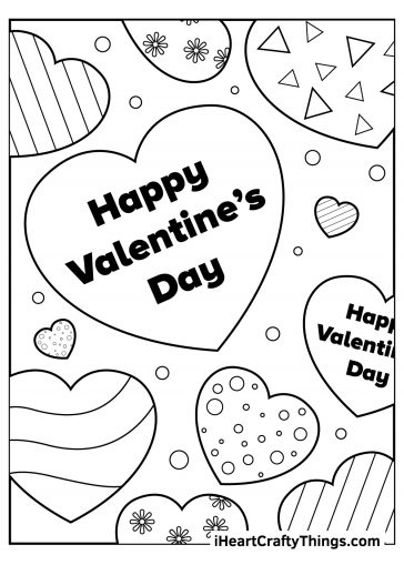 Valentine's day coloring pages