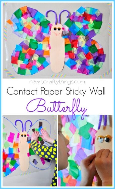 Contact Paper Sticky Wall Butterfly Craft