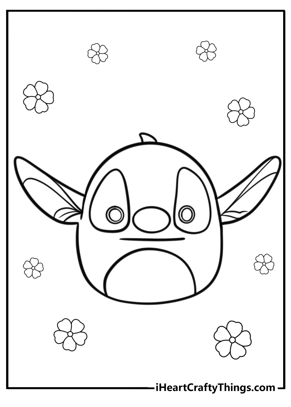 Stitch squishmallow coloring pages