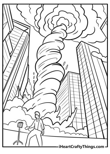 Tornado coloring pages