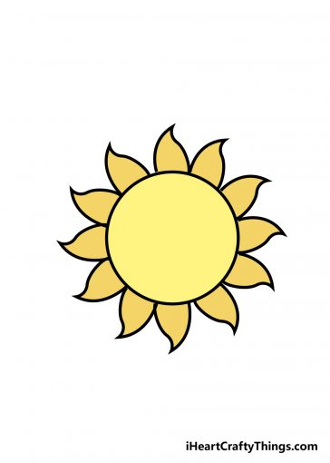 how to draw sun image