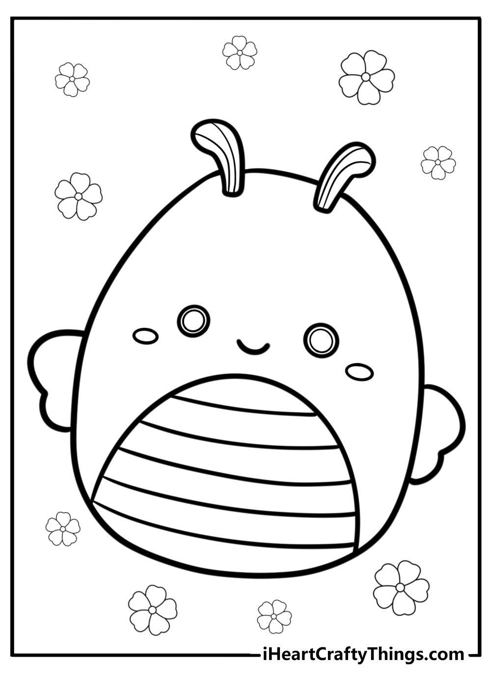 Sunny the bee squishmallow buzzing fun coloring page