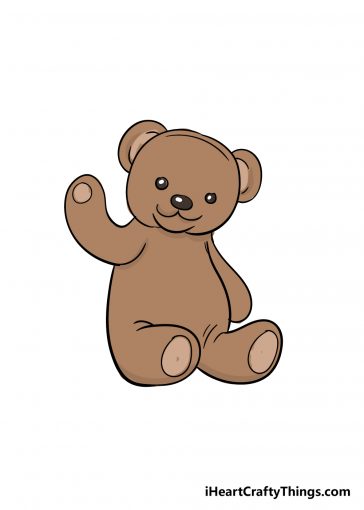 how to draw teddy bear image
