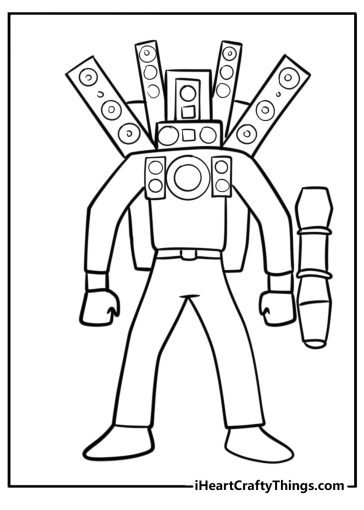 Skibidi Toilet coloring pages