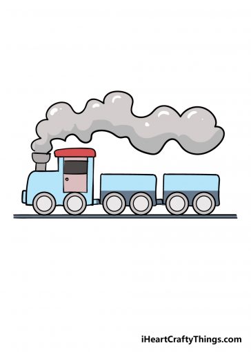 how to draw train image