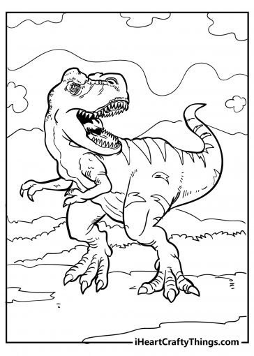 T Rex coloring page