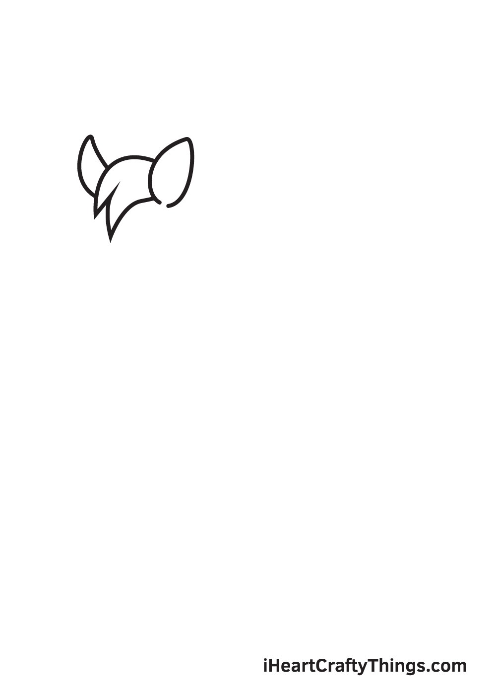unicorn drawing step 1