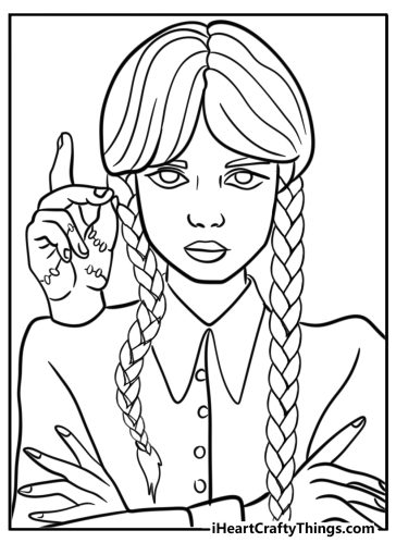 Wednesday coloring pages