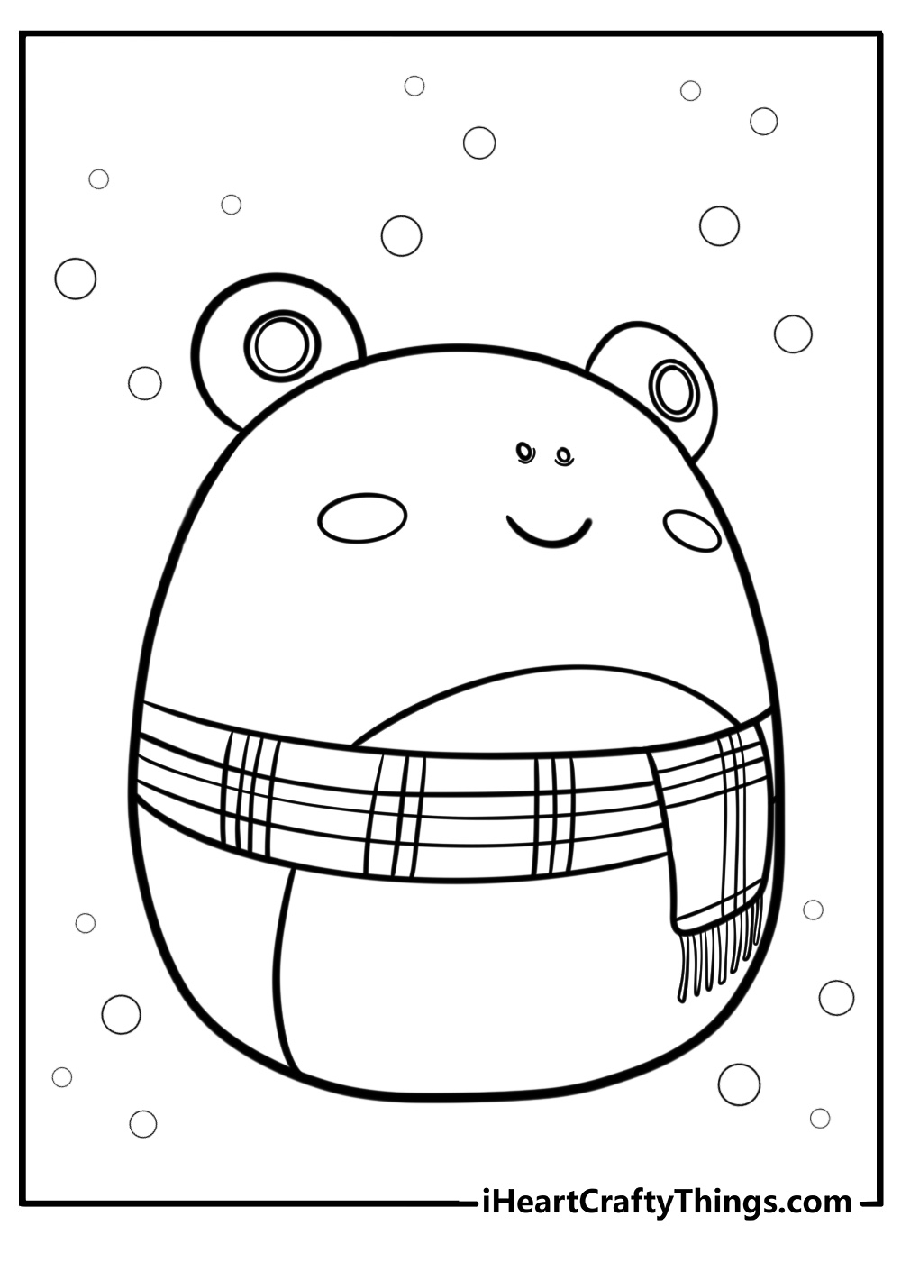 Wendy the frog squishmallow free pdf coloring page