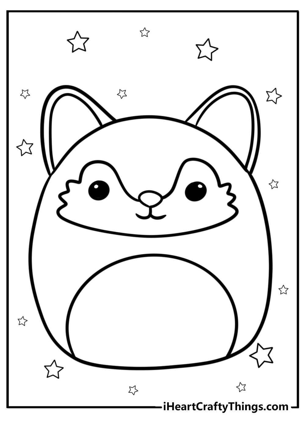 Willy the wolf squishmallow free coloring page pdf