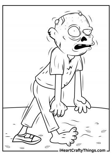 Zombie coloring pages