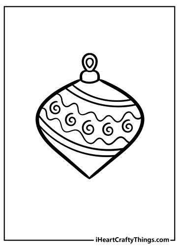 Christmas ornaments coloring pages