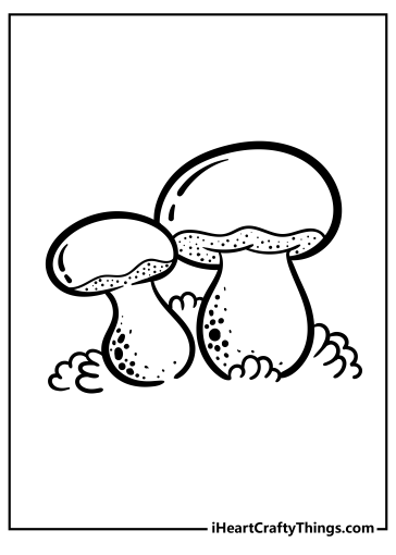 Mushroom coloring pages