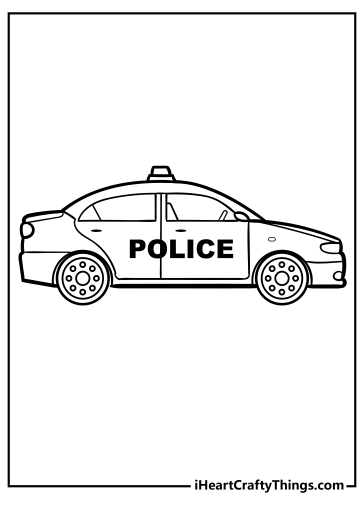 Police car coloring pages