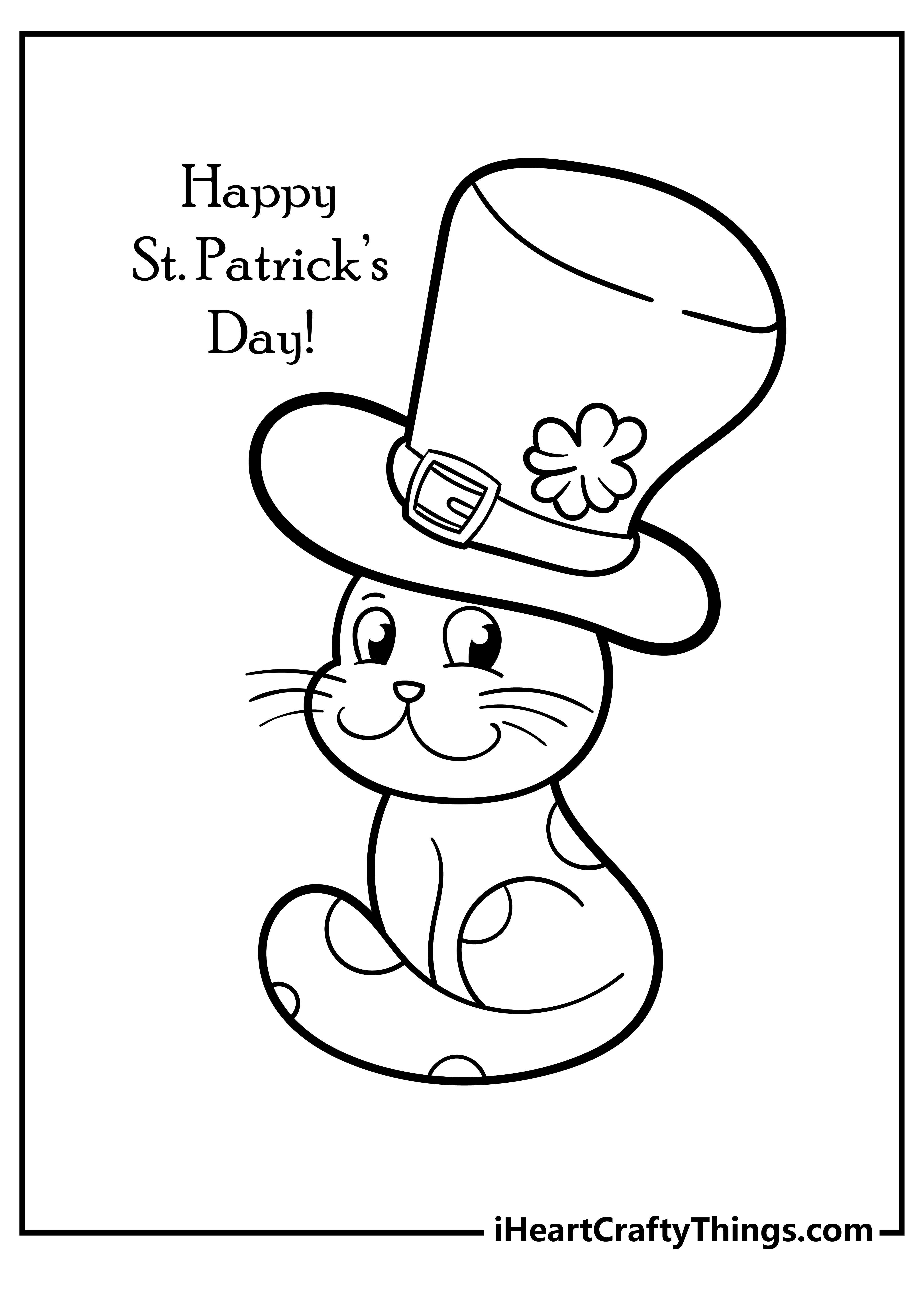 St Patrick’s Day Coloring Pages for preschoolers free printable