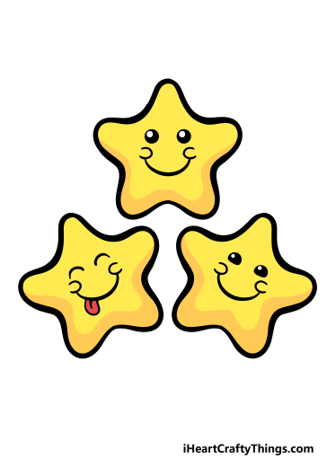 how to draw cartoon stars image